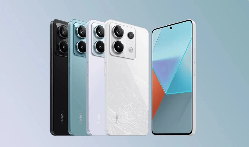 Xiaomi Redmi Note 13 với mặt lưng kính thời thượng.